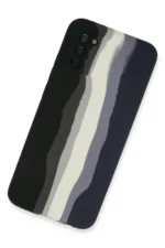Uray store Samsung Galaxy A03S Kılıf Ebruli Lansman Silikon - Siyah-Lacivert - Görsel 2