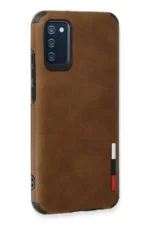 Uray store Samsung Galaxy A03S Kılıf Loop Deri Silikon - Kahverengi - Görsel 3