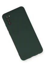 Uray store Samsung Galaxy A03S Kılıf Nano içi Kadife Silikon - Koyu Yeşil - Görsel 2