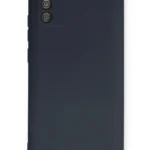 Uray store Samsung Galaxy A03S Kılıf Nano içi Kadife Silikon - Lacivert