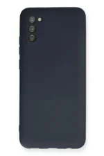 Uray store Samsung Galaxy A03S Kılıf Nano içi Kadife Silikon - Lacivert