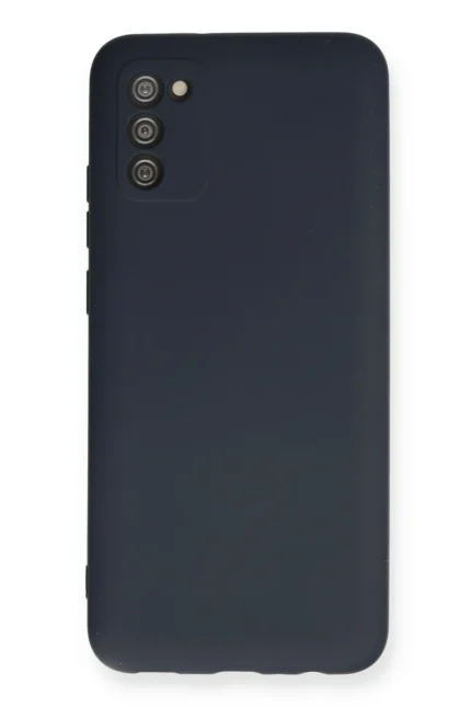 Uray store Samsung Galaxy A03S Kılıf Nano içi Kadife Silikon - Lacivert