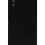 Uray store Samsung Galaxy A03S Kılıf Nano içi Kadife Silikon - Siyah