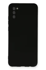 Uray store Samsung Galaxy A03S Kılıf Nano içi Kadife Silikon - Siyah