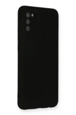 Uray store Samsung Galaxy A03S Kılıf Nano içi Kadife Silikon - Siyah - Görsel 3