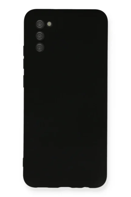 Uray store Samsung Galaxy A03S Kılıf Nano içi Kadife Silikon - Siyah