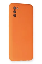 Uray store Samsung Galaxy A03S Kılıf Nano içi Kadife Silikon - Turuncu - Görsel 2