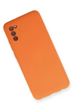 Uray store Samsung Galaxy A03S Kılıf Nano içi Kadife Silikon - Turuncu - Görsel 3
