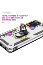 Uray store Samsung Galaxy A03S Kılıf Sofya Yüzüklü Silikon Kapak - Gümüş - Görsel 5