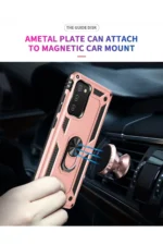 Uray store Samsung Galaxy A03S Kılıf Sofya Yüzüklü Silikon Kapak - Rose - Görsel 7