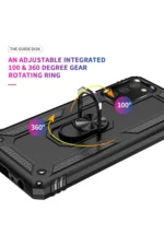 Uray store Samsung Galaxy A03S Kılıf Sofya Yüzüklü Silikon Kapak - Siyah - Görsel 5