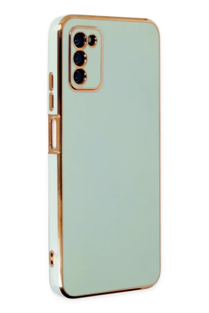 Uray store Samsung Galaxy A03S Kılıf Volet Silikon - Açık Yeşil