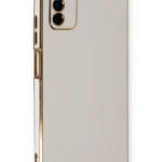Uray store Samsung Galaxy A03S Kılıf Volet Silikon - Beyaz