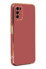 Uray store Samsung Galaxy A03S Kılıf Volet Silikon - Kırmızı