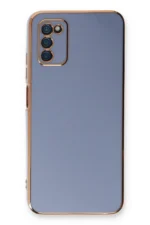 Uray store Samsung Galaxy A03S Kılıf Volet Silikon - Mavi - Görsel 2
