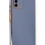 Uray store Samsung Galaxy A03S Kılıf Volet Silikon - Mavi