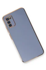 Uray store Samsung Galaxy A03S Kılıf Volet Silikon - Mavi - Görsel 3