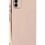 Uray store Samsung Galaxy A03S Kılıf Volet Silikon - Pembe