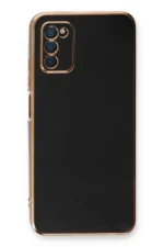 Uray store Samsung Galaxy A03S Kılıf Volet Silikon - Siyah - Görsel 2
