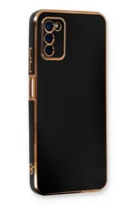 Uray store Samsung Galaxy A03S Kılıf Volet Silikon - Siyah