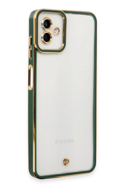 Uray store Samsung Galaxy A04 Kılıf Liva Lens Silikon - Yeşil