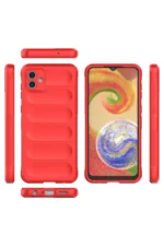 Uray store Samsung Galaxy A04 Kılıf Optimum Silikon - Kırmızı - Görsel 3