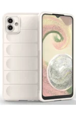 Uray store Samsung Galaxy A04 Kılıf Optimum Silikon - Krem