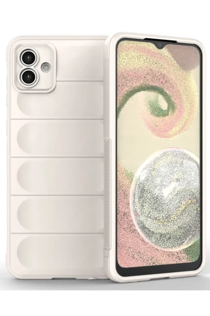 Uray store Samsung Galaxy A04 Kılıf Optimum Silikon - Krem