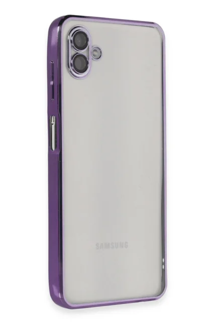 Uray store Samsung Galaxy A04 Kılıf Razer Lensli Silikon - Mor