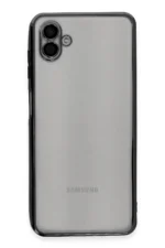 Uray store Samsung Galaxy A04 Kılıf Razer Lensli Silikon - Siyah - Görsel 2
