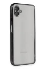 Uray store Samsung Galaxy A04 Kılıf Razer Lensli Silikon - Siyah