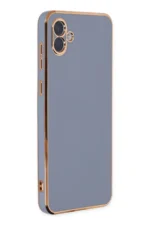 Uray store Samsung Galaxy A04 Kılıf Volet Silikon - Mavi