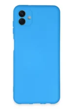 Uray store Samsung Galaxy A04E Kılıf Nano içi Kadife Silikon - Mavi