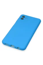 Uray store Samsung Galaxy A04E Kılıf Nano içi Kadife Silikon - Mavi - Görsel 5