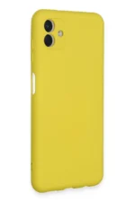 Uray store Samsung Galaxy A04E Kılıf Nano içi Kadife Silikon - Sarı - Görsel 2