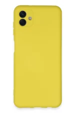 Uray store Samsung Galaxy A04E Kılıf Nano içi Kadife Silikon - Sarı