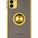 Uray store Samsung Galaxy A04S Kılıf Montreal Yüzüklü Silikon Kapak - Sarı