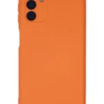 Uray store Samsung Galaxy A04S Kılıf Nano içi Kadife Silikon - Turuncu