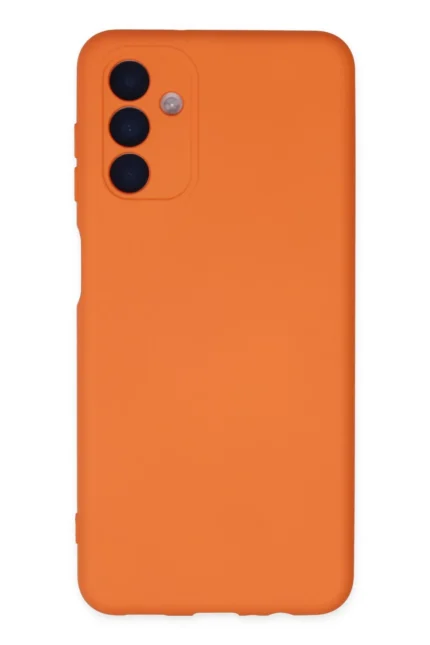 Uray store Samsung Galaxy A04S Kılıf Nano içi Kadife Silikon - Turuncu