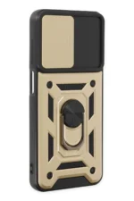 Uray store Samsung Galaxy A04S Kılıf Pars Lens Yüzüklü Silikon - Gold - Görsel 2