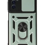 Uray store Samsung Galaxy A04S Kılıf Pars Lens Yüzüklü Silikon - Yeşil