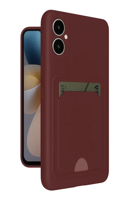 Uray store Samsung Galaxy A05 Kelvin Kartvizitli Silikon - Bordo