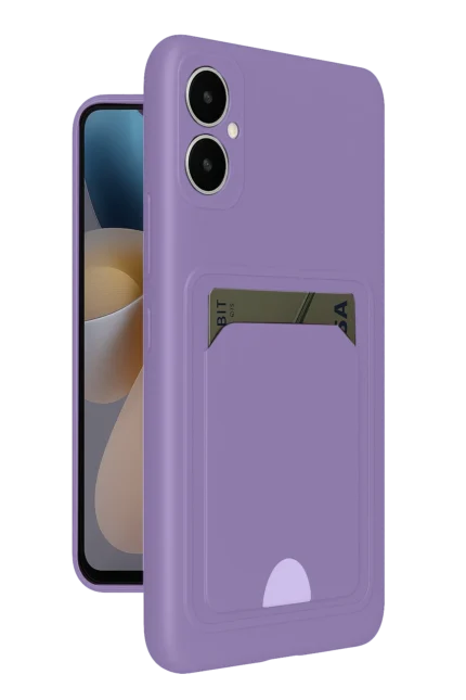 Uray store Samsung Galaxy A05 Kelvin Kartvizitli Silikon - Lila