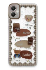 Uray store Samsung Galaxy A05 Kılıf Sweet Desenli Silikon Kapak - Şeffaf