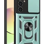 Uray store Samsung Galaxy A05S Kılıf Pars Lens Yüzüklü Silikon - Yeşil