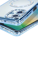 Uray store Samsung Galaxy A06 Joke Simli Magneticsafe Kılıf - Mavi - Görsel 3