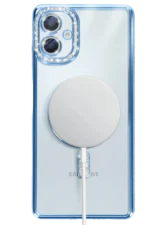 Uray store Samsung Galaxy A06 Joke Simli Magneticsafe Kılıf - Mavi - Görsel 5