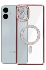 Uray store Samsung Galaxy A06 Joke Simli Magneticsafe Kılıf - Pembe - Görsel 6