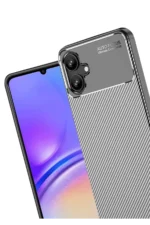Uray store Samsung Galaxy A06 Kılıf Auto Focus Karbon Kapak - Gri - Görsel 4