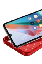 Uray store Samsung Galaxy A06 Kılıf Auto Focus Karbon Kapak - Kırmızı - Görsel 3